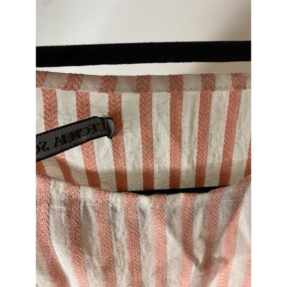 Cecliia Sorensen Midi Dress Striped Pockets Sustainable Women's Small? Boho - Picture 5 of 6